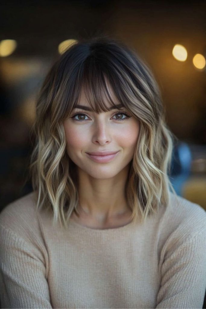 Textured Bob With Bangs