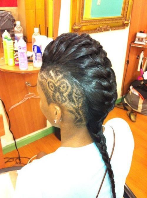 Undercut Braided Mohawk Pony