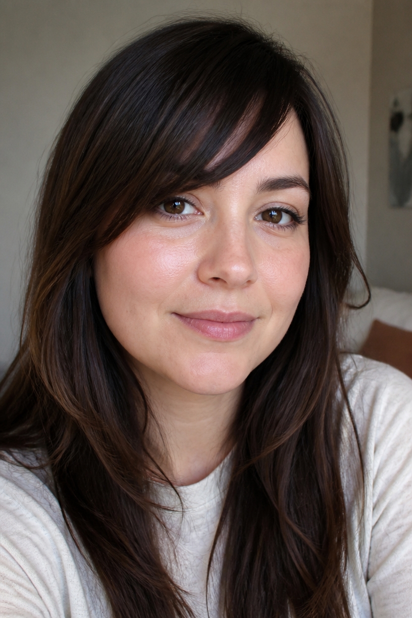 angled bangs enhance definition