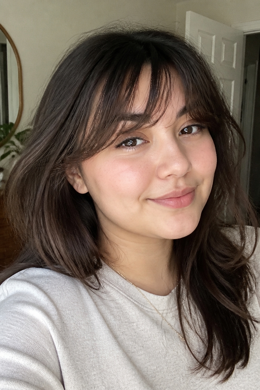 bangs tailored to hair type