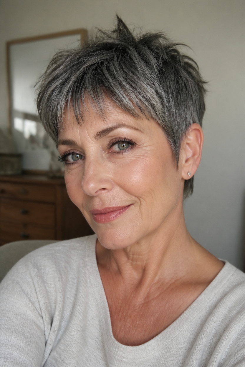 bold sophisticated cropped pixie