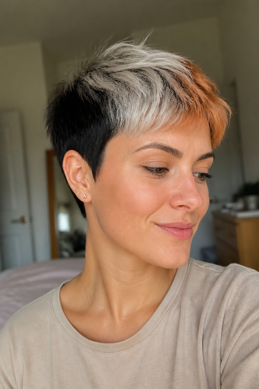 contrasting hues for pixie