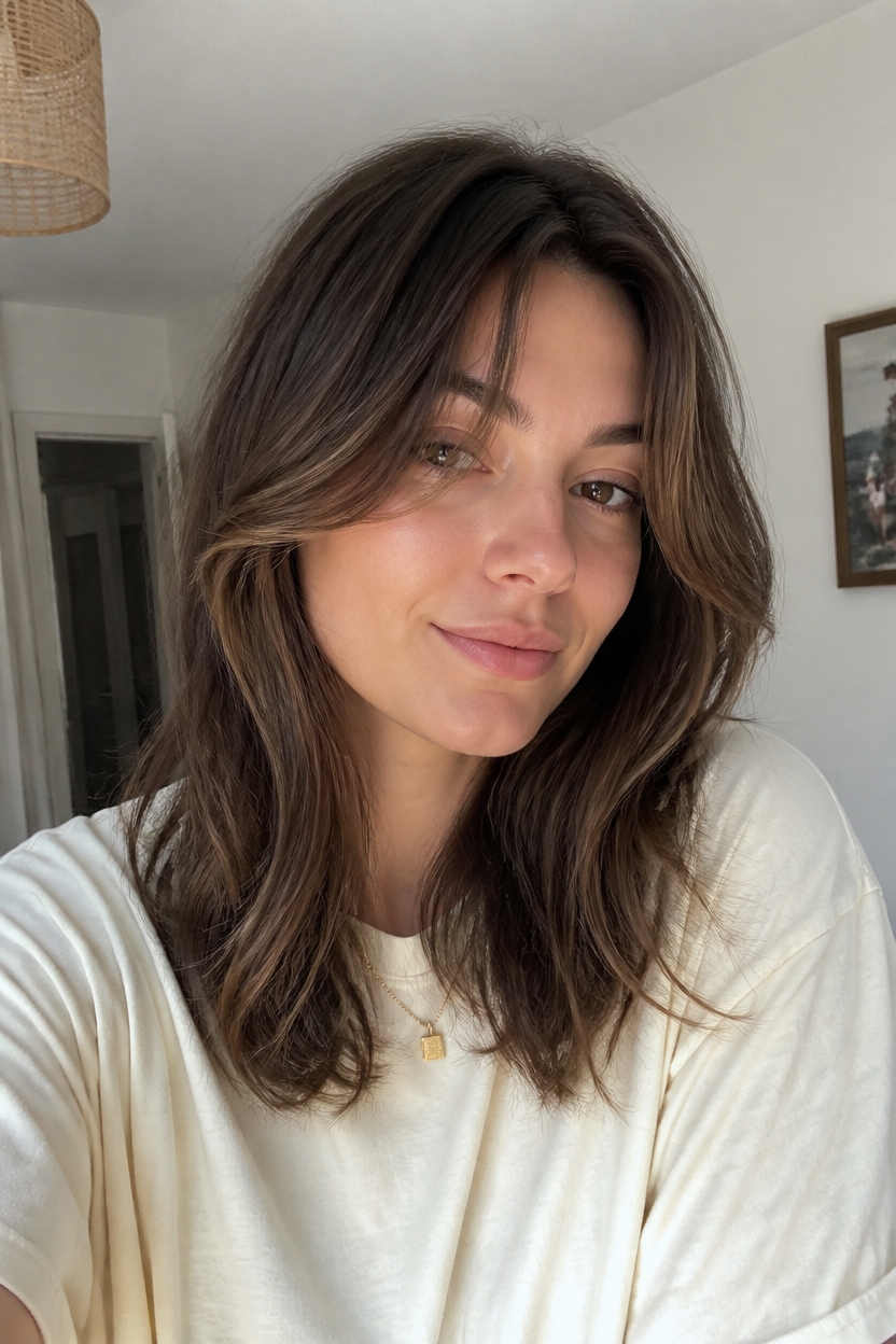 effortless dimension with bangs