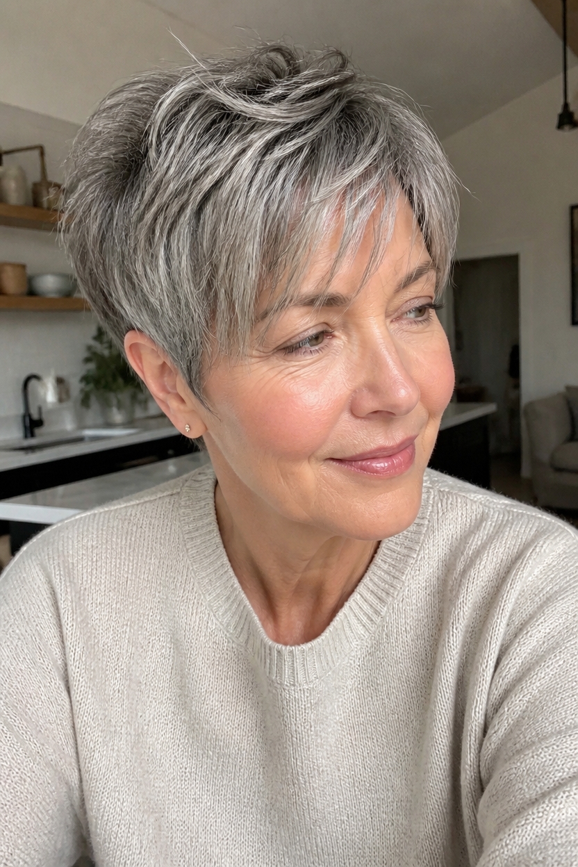elegant textured pixie hairstyle