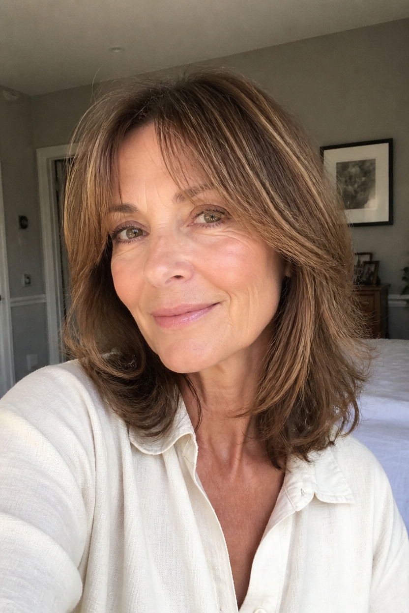 flattering bangs for sophistication