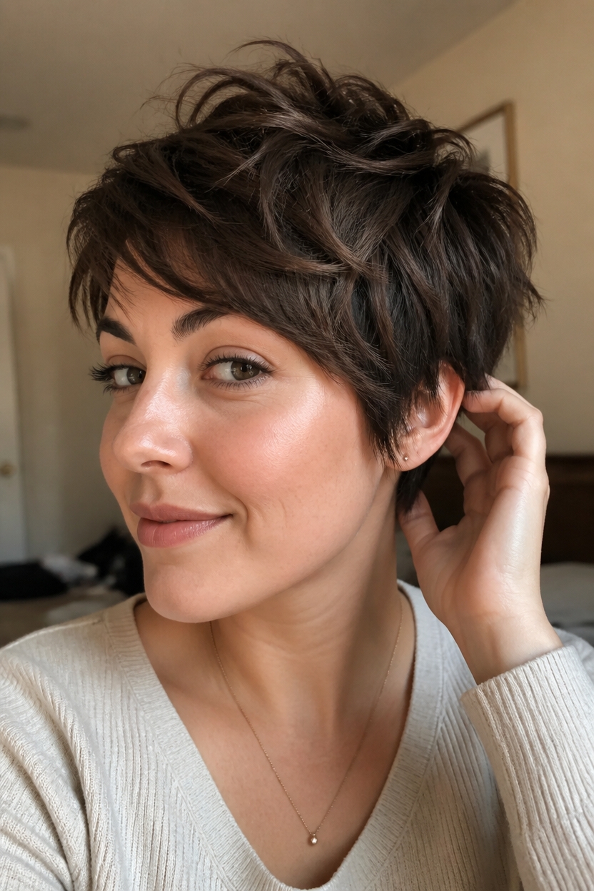 independent textured layers hairstyle
