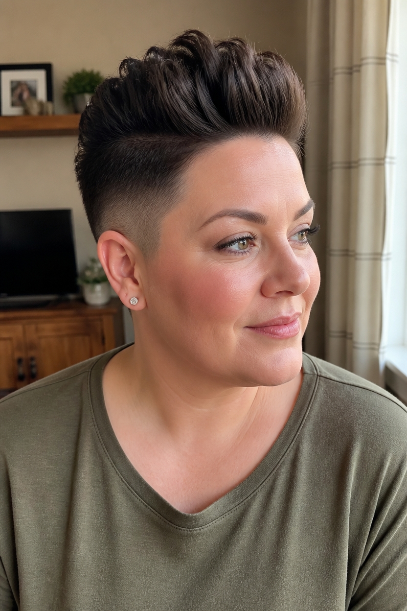 modern pixie with volume