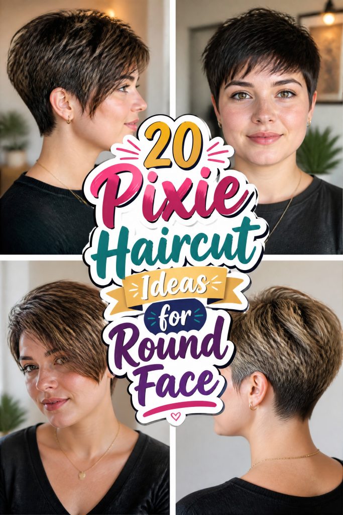pixie hairstyles for round faces