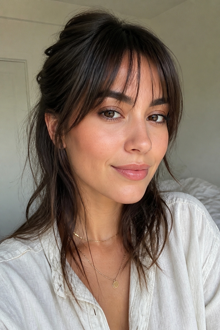 wispy bangs soften angles