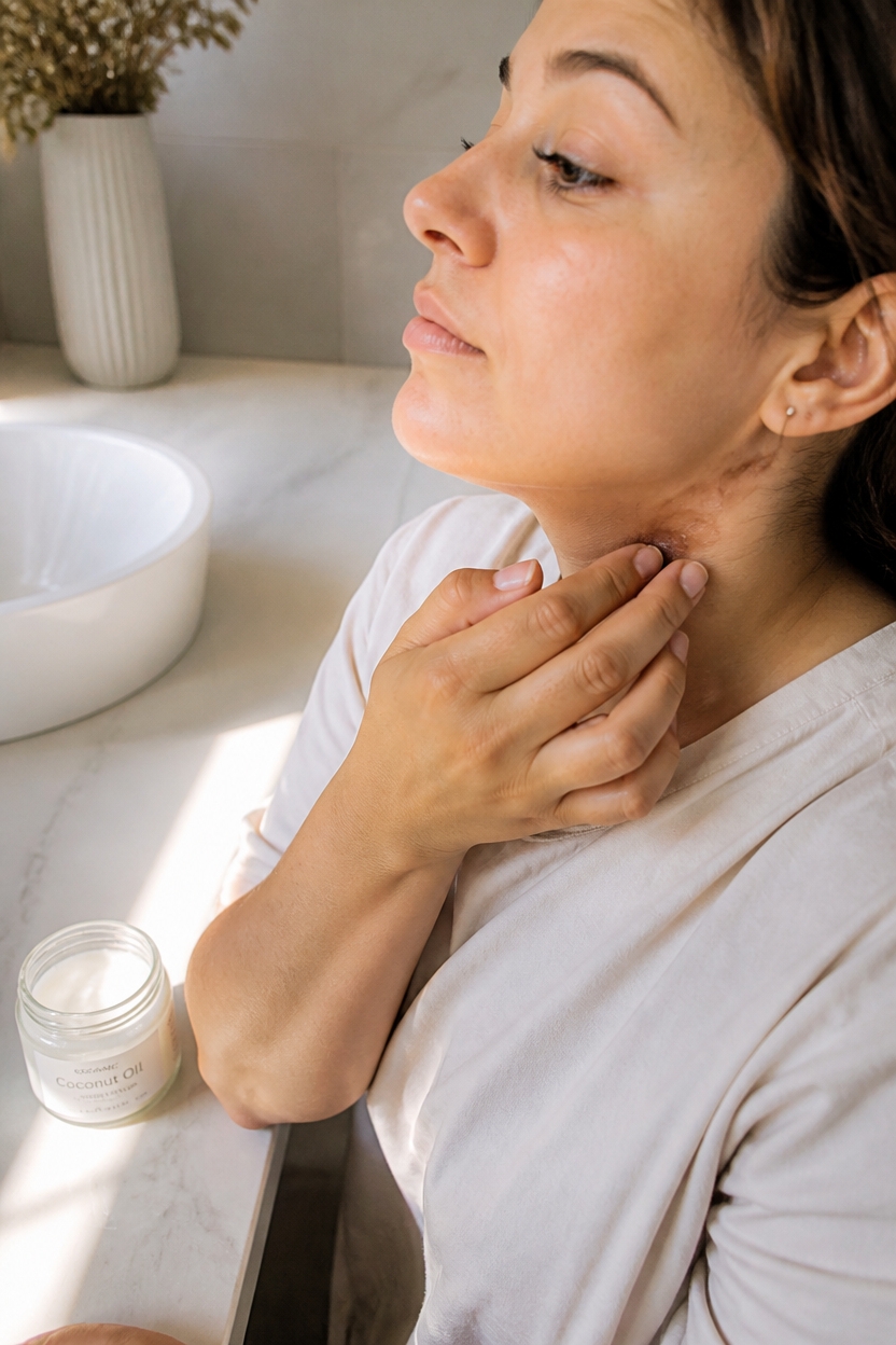 coconut oil gentle massage