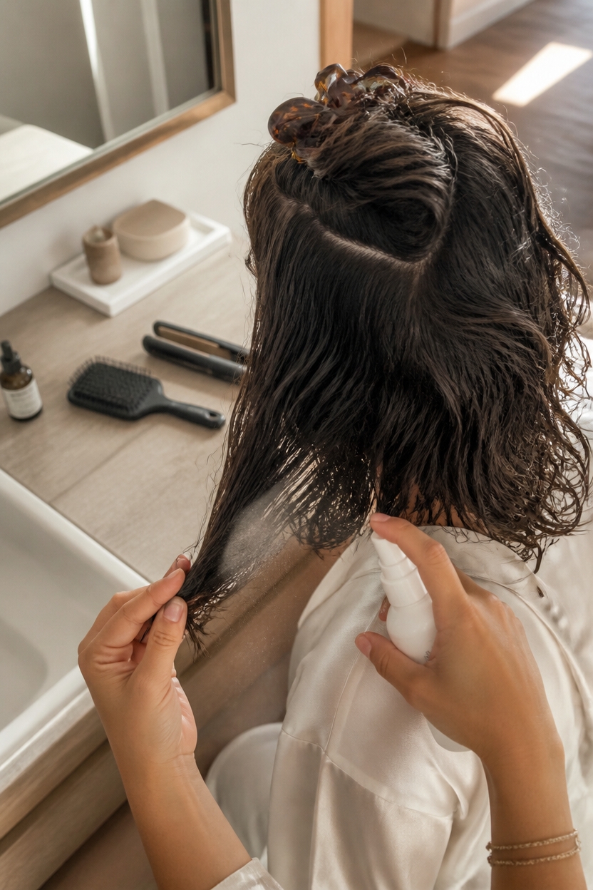 prepare hair for waves